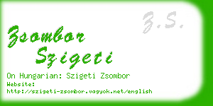 zsombor szigeti business card